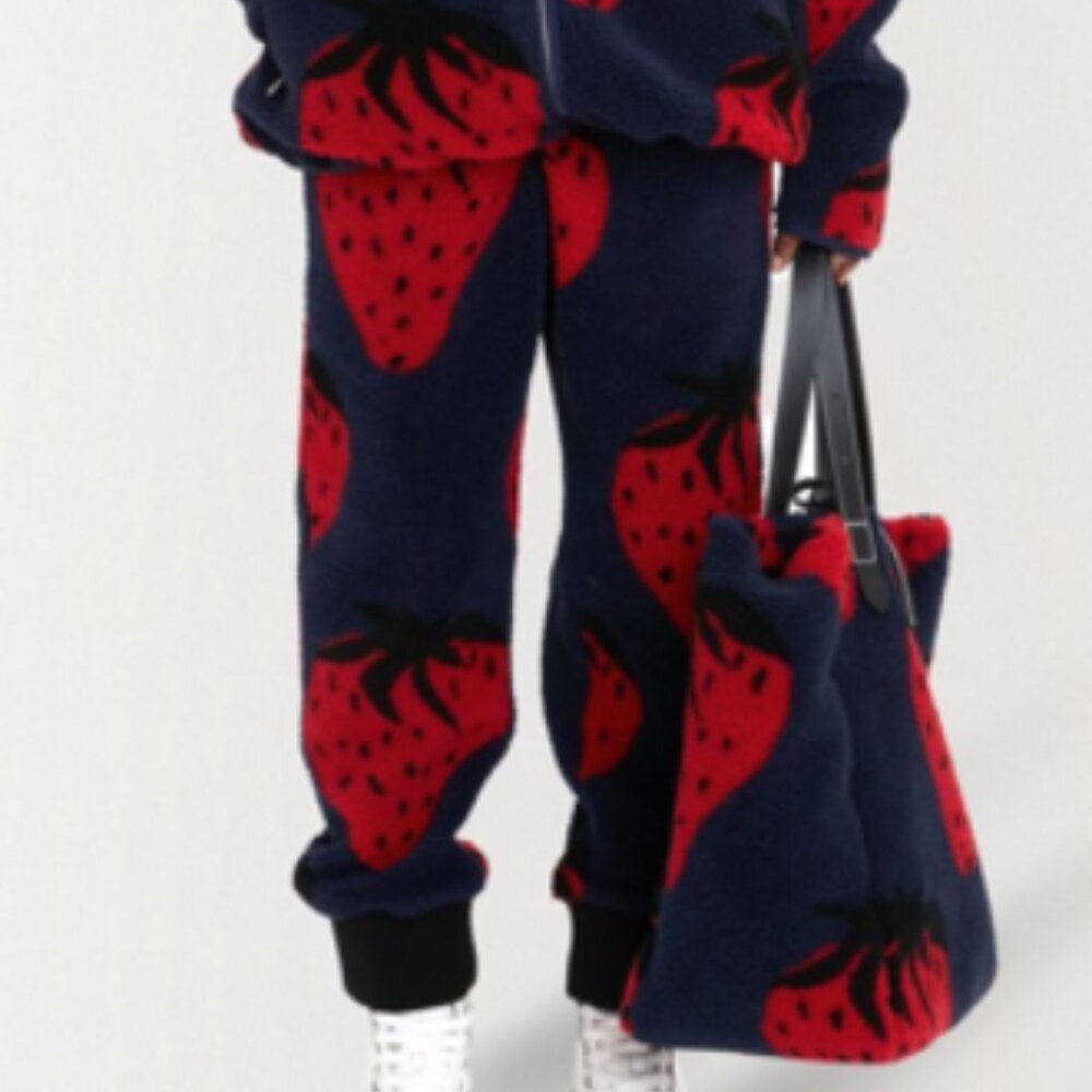 JW Anderson Strawberry Fleece Jogger Pants
